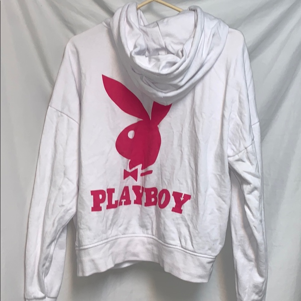 Super cute white and pink playboy jacket